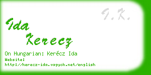 ida kerecz business card