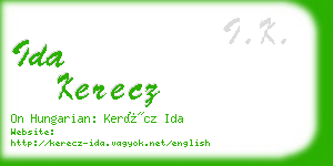 ida kerecz business card